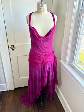 RARE BCBG Maxazaria Silk Beaded Dress